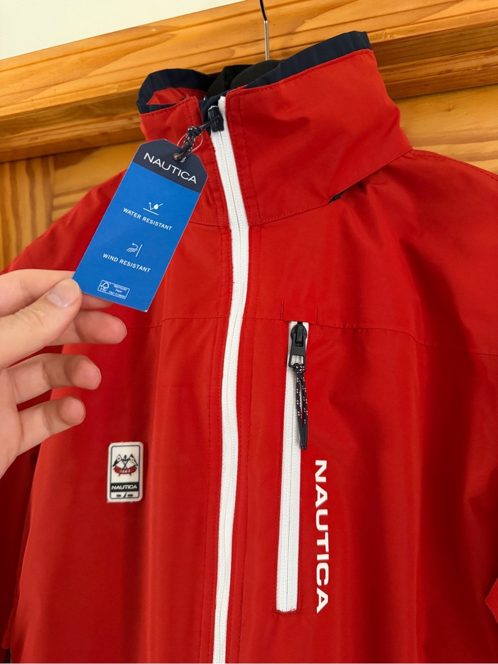 Nautica Red Performance Shell Jacket - Picture 3 of 5